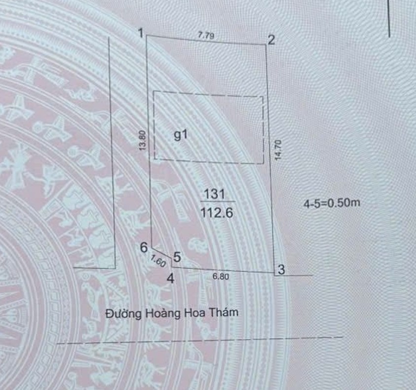 MẢNH ĐẤT ĐẸP LÔ GÓC ĐƯỜNG HOÀNG HOA THÁM, MẶT TIỀN 7.8M, VUÔNG