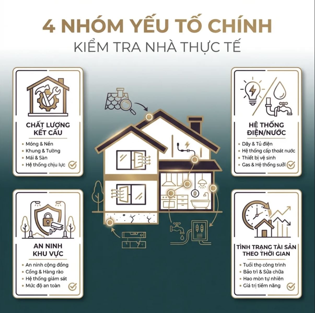 4 nhóm yếu tố cần kiểm tra nhà 