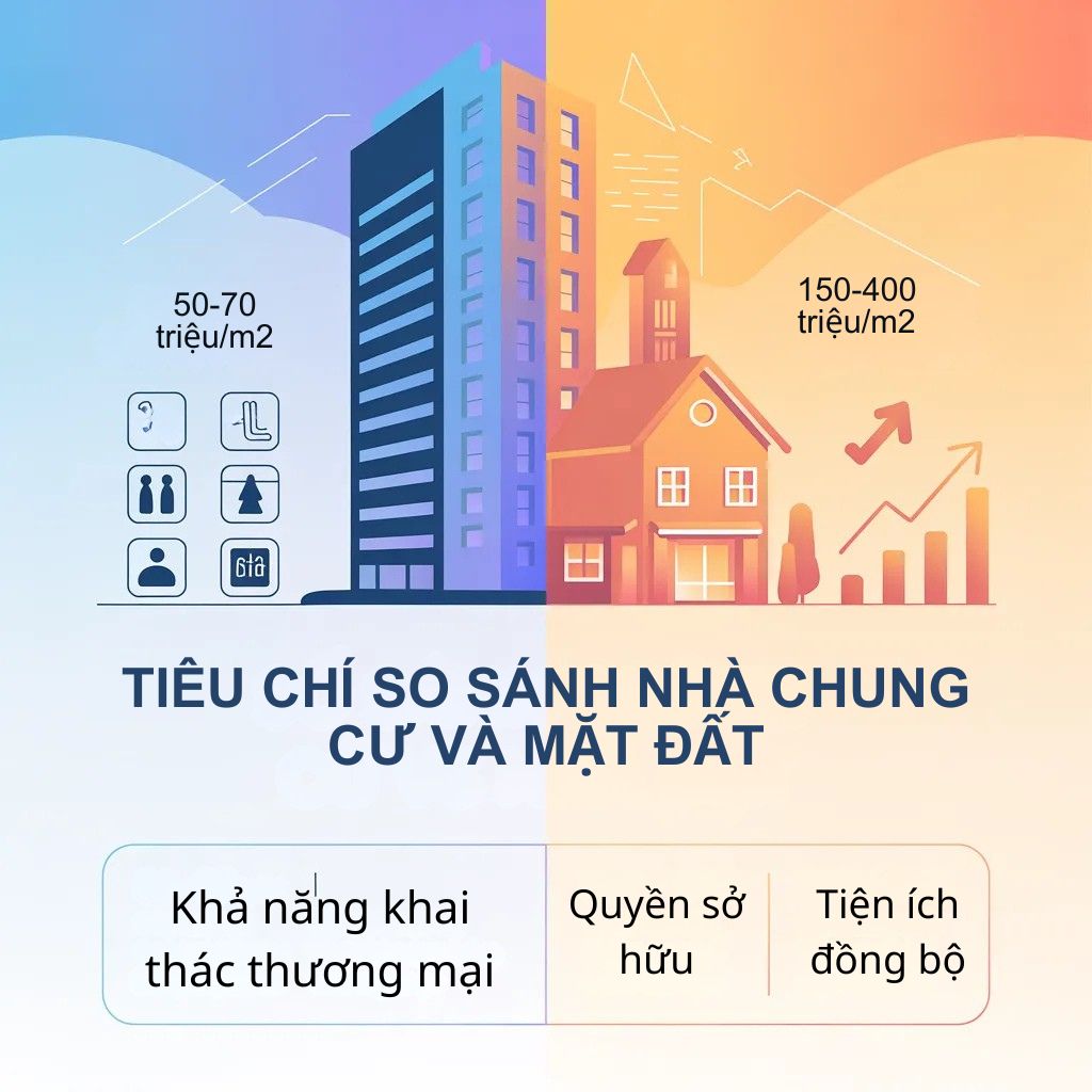 Tiêu chí so sánh nhà chung cư và mặt đất