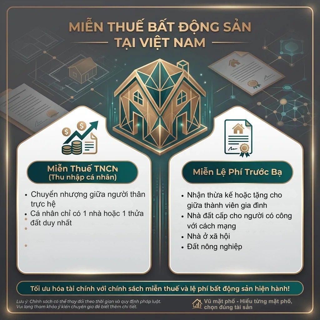 Trường hợp được miễn thuế BDS