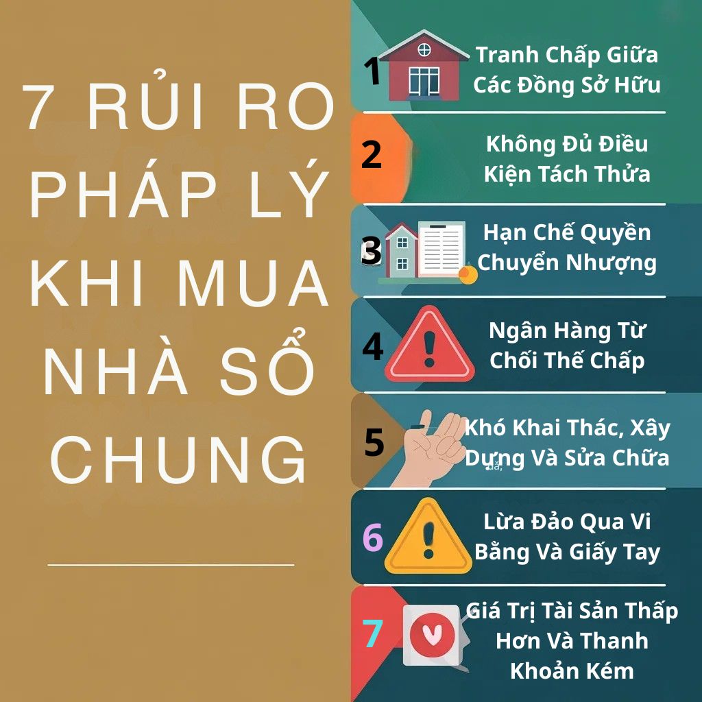 Rủi ro pháp lý khi mua nhà sổ chung